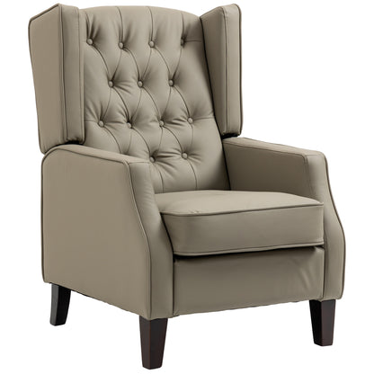Fauteuil d'appoint cuir synthétique rembourrage épais — kaki