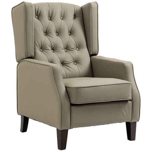 Fauteuil d'appoint cuir synthétique rembourrage épais — kaki