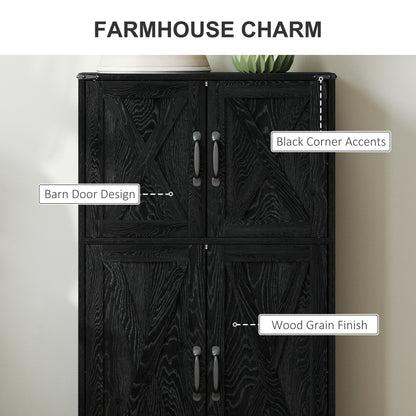 Armoire de cuisine style fermette avec portes de grange