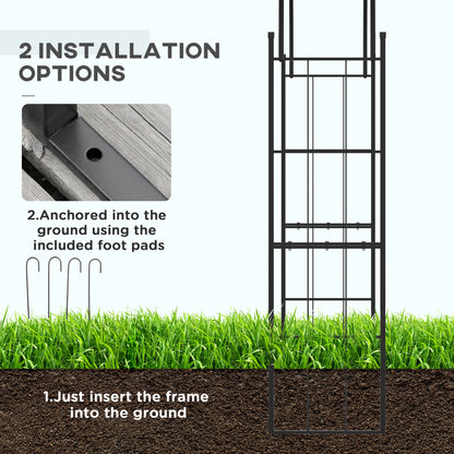 Arche de jardin en acier pour plantes grimpantes