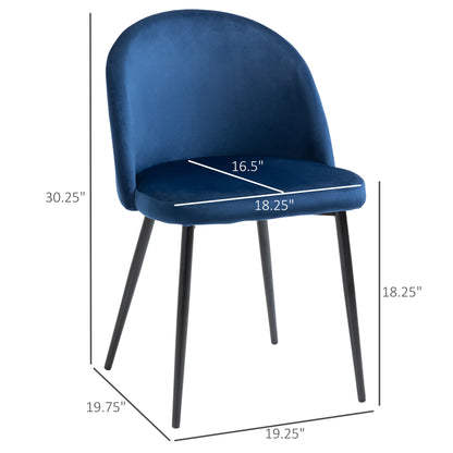Chaises salle manger dossier mi-hauteur velours ensemble 2