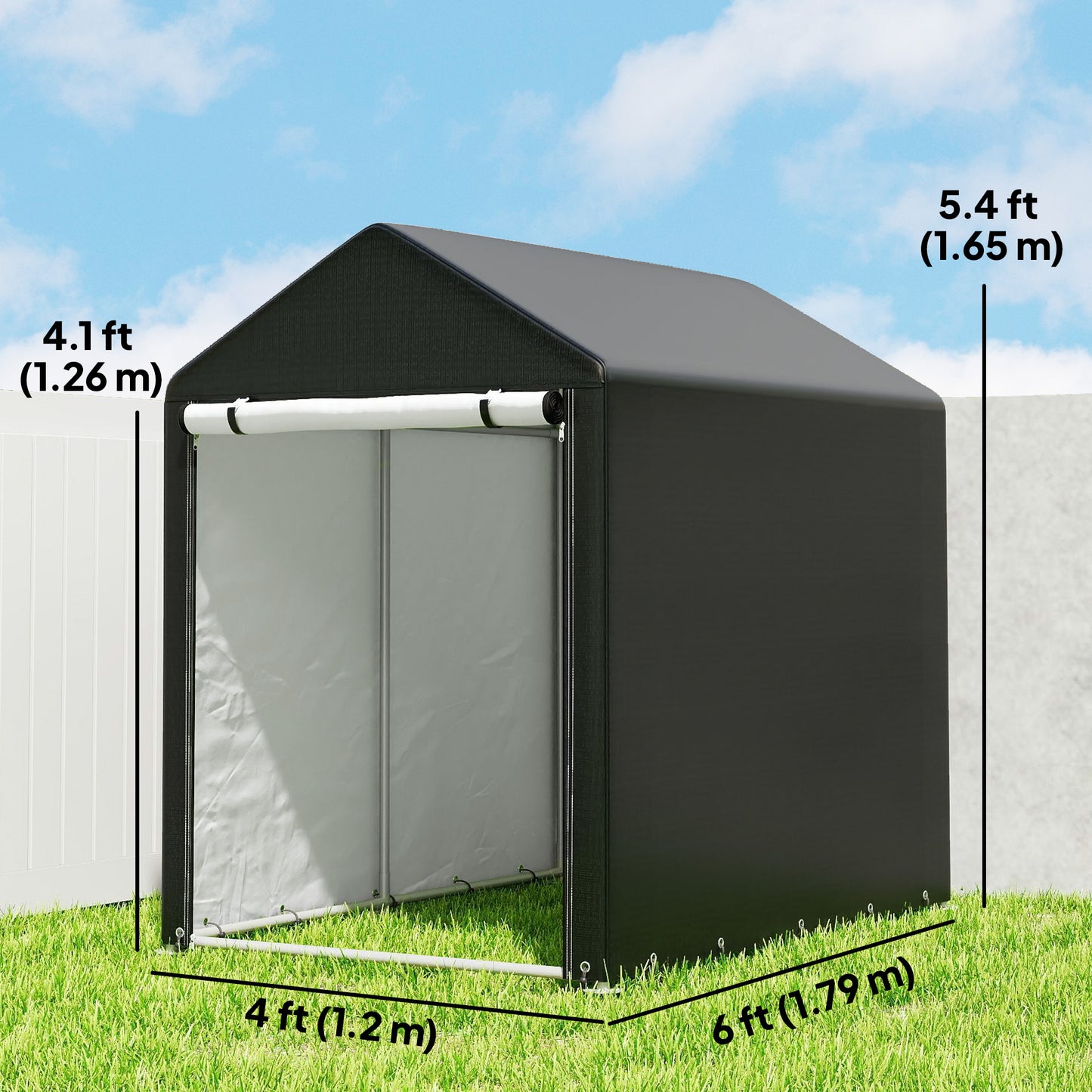 Abri de rangement portable à fermeture éclair