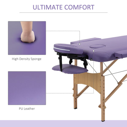 Table de massage pliante en bois réglable