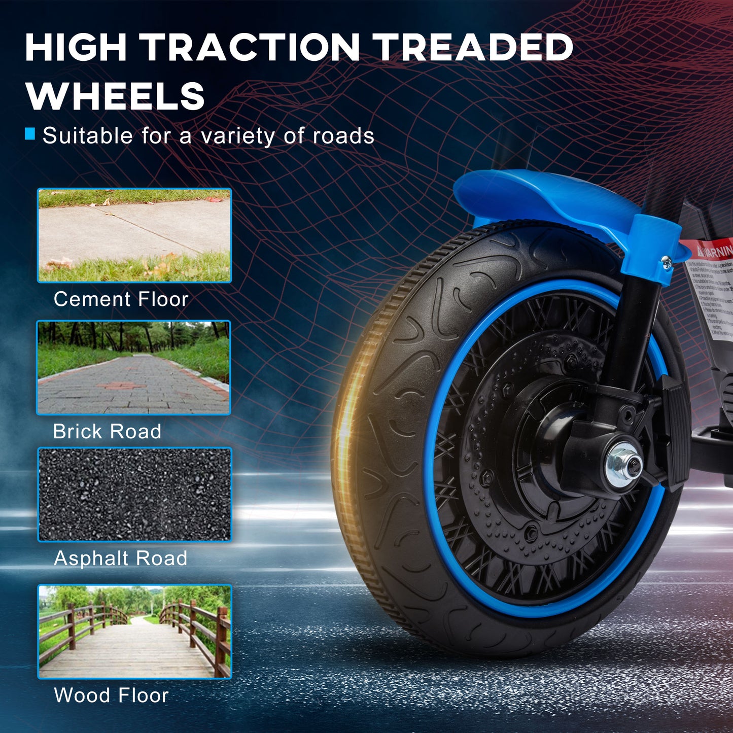 Moto électrique enfant 6V avec roues stabilisatrices