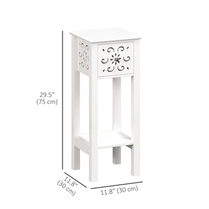 Tables de chevet avec tiroir et étagère ouverte ensemble de 2