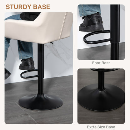 Tabourets de bar pivotants réglables avec appuie-bras et repose-pieds