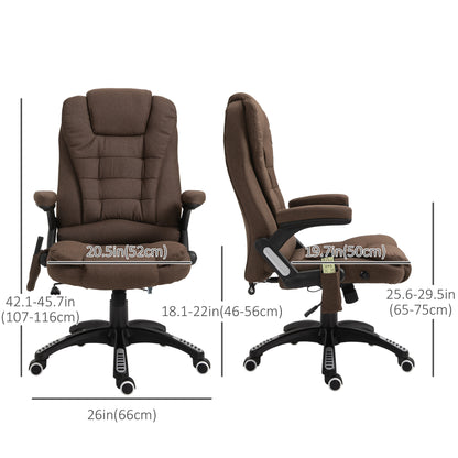 Fauteuil bureau massant inclinable dossier haut pivotant