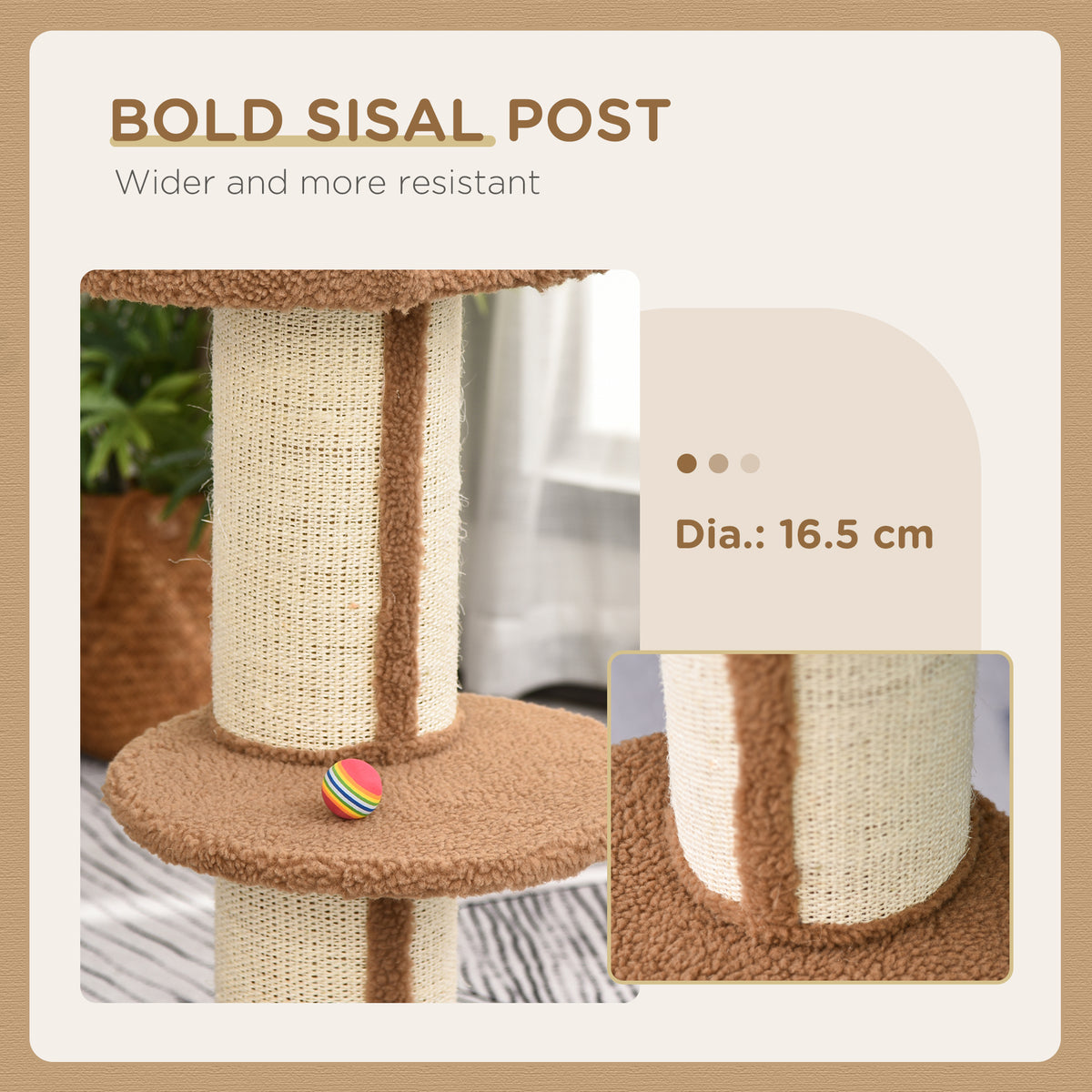 Arbre à chat multiétage avec griffoir en sisal et lit