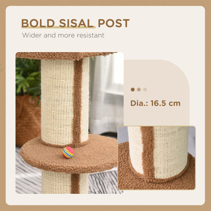 Arbre à chat multiétage avec griffoir en sisal et lit