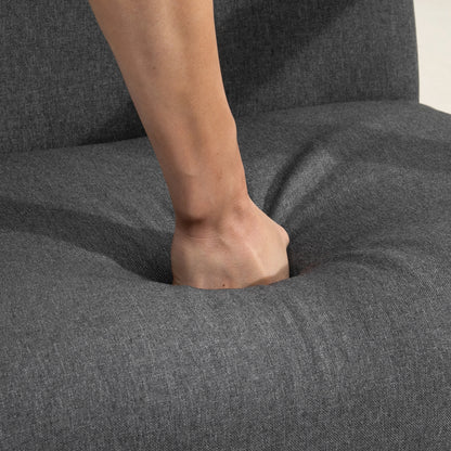 Fauteuil d'appoint moderne rétro en tissu avec accoudoirs