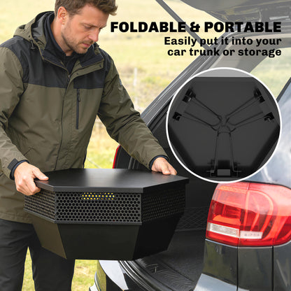 Foyer de feu pliable 20 po avec couvercle
