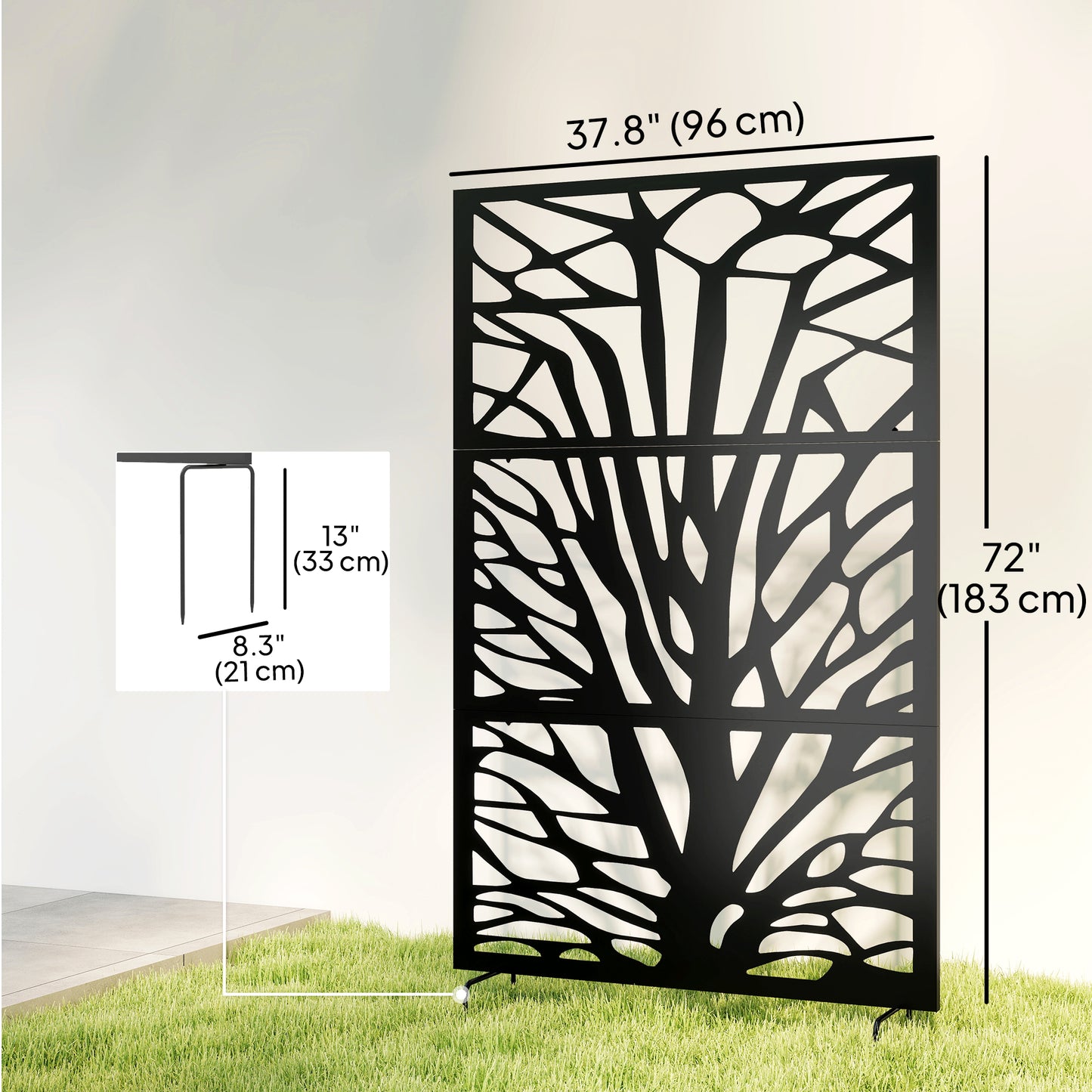 Paravent extérieur métal 183cm intimité jardin