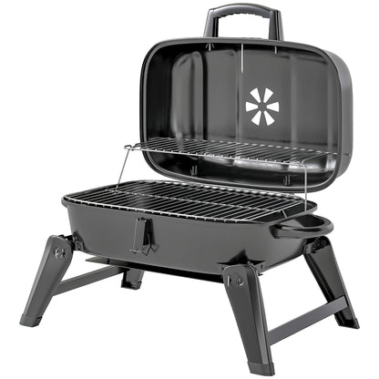 BBQ au charbon pliable avec grille de réchauffage