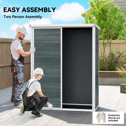 Cabanon de rangement 1.3 m × 0.7 m portes verrouillables tablettes