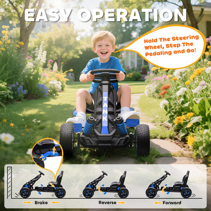 Kart à pédales pour enfants avec pneus EVA