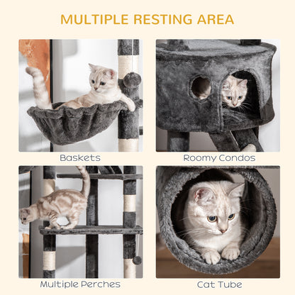 Arbre à chat multi-niveaux ajustable 240-260 cm