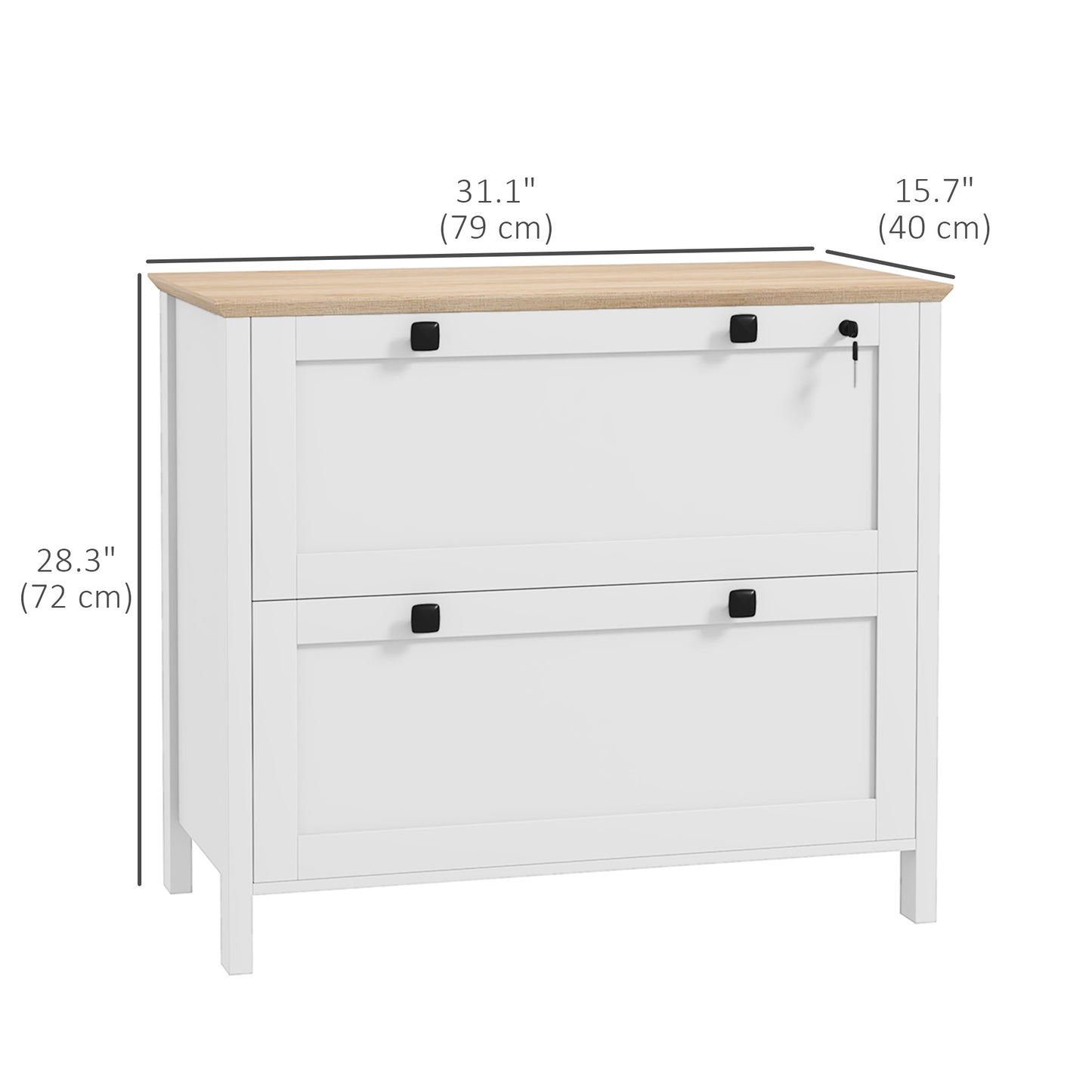 Classeur 2 tiroirs verrouillable avec barre ajustable