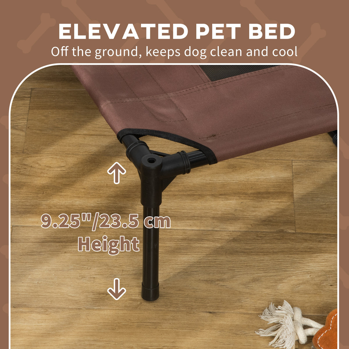 Lit surélevé pour chien avec auvent