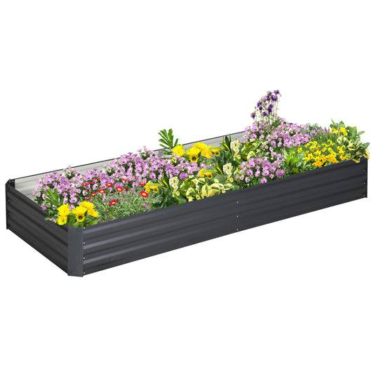 Bac de jardinage surélevé galvanisé 241 x 91 x 30 cm
