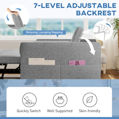 Canapé-lit convertible avec ports USB et dossier ajustable