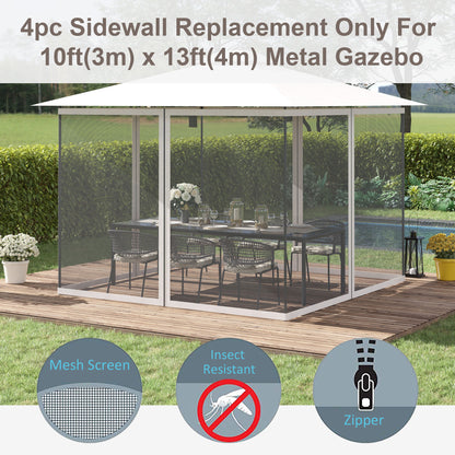 Moustiquaire de remplacement pour gazebo 10' x 13'