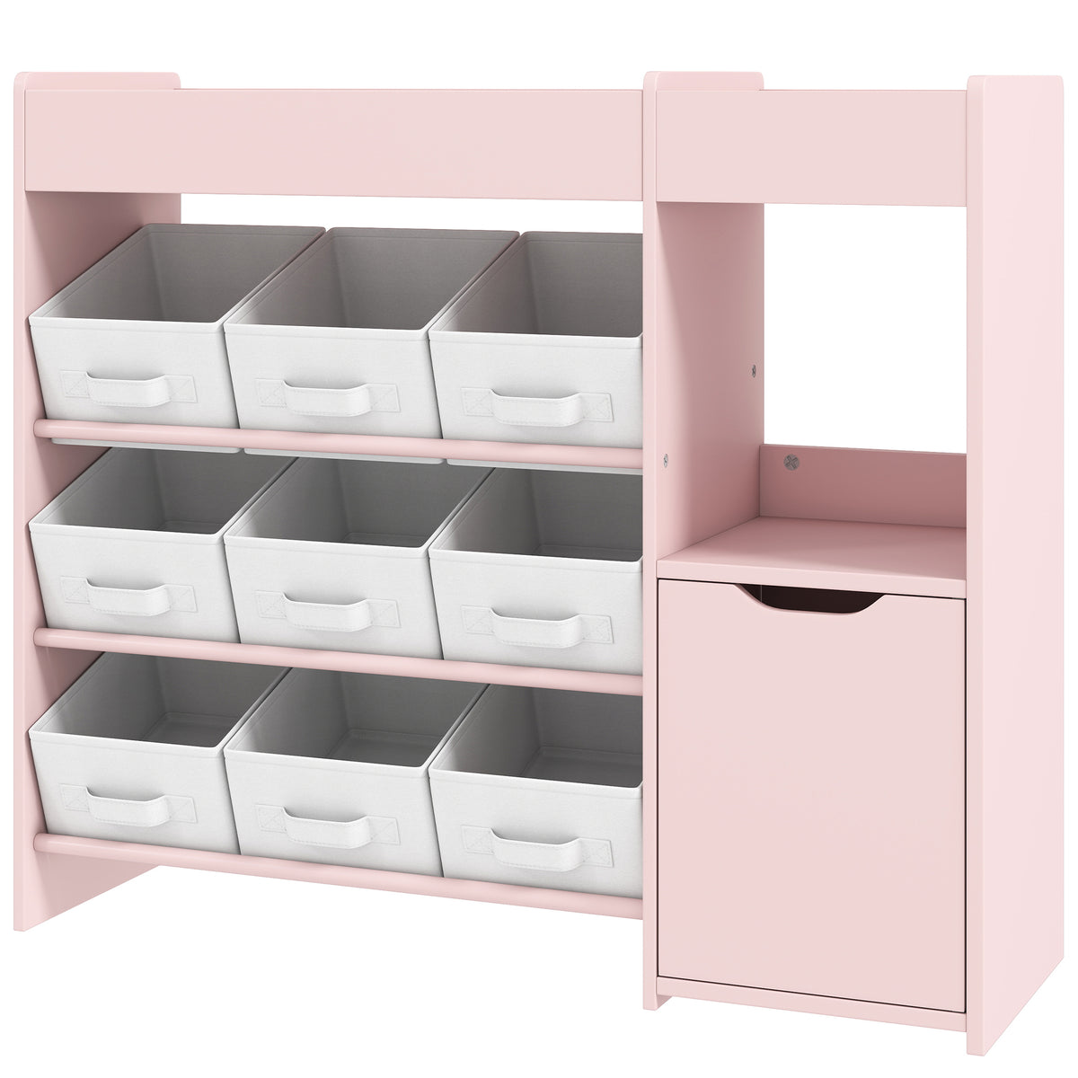 Organisateur de jouets avec bacs et armoire