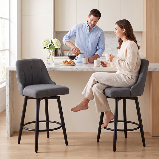 Tabourets de bar pivotants modernes — Lot de 2