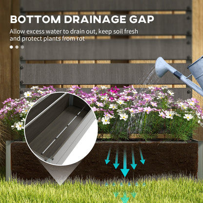 Jardinière surélevée avec treillis pour plantes grimpantes