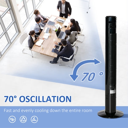 Ventilateur tour oscillant télécommande minuterie 12h
