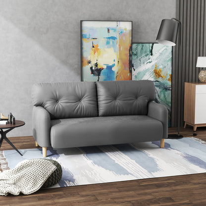 Canapé 2 places moderne en microfibre 148 cm