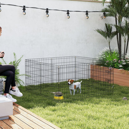 Parc pour chien pliable 8 panneaux avec couverture