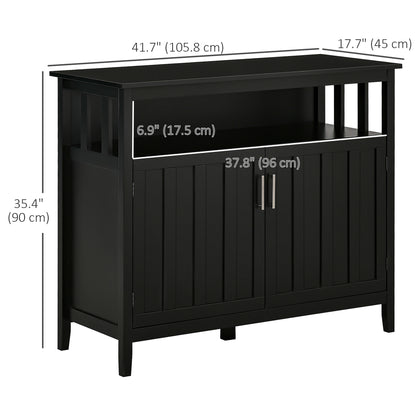 Buffet de cuisine console avec portes et tablettes réglables