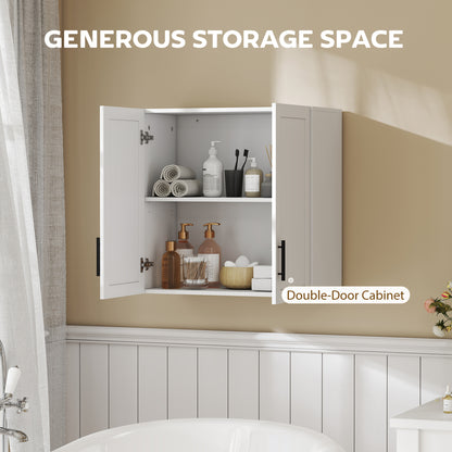 Armoire murale salle de bain 2 portes — blanc