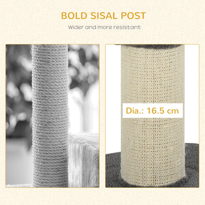Arbre à chat multiétage avec griffoir en sisal et lit