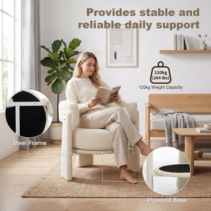 Fauteuil d'accent en sherpa