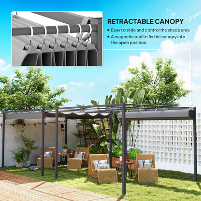 Pergola métal rétractable 305 x 305 cm