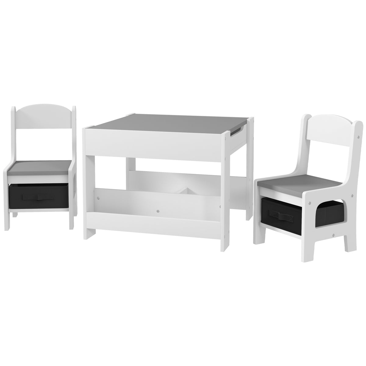 Ensemble table et chaises enfants réversible 3 pièces