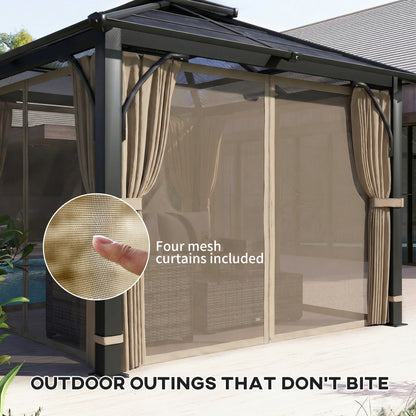 Gazebo toit rigide 10' x 10' polycarbonate double niveau
