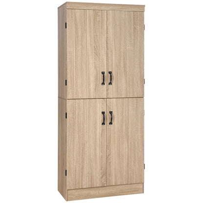 Armoire de garde-manger autoportante à 4 portes 177 cm