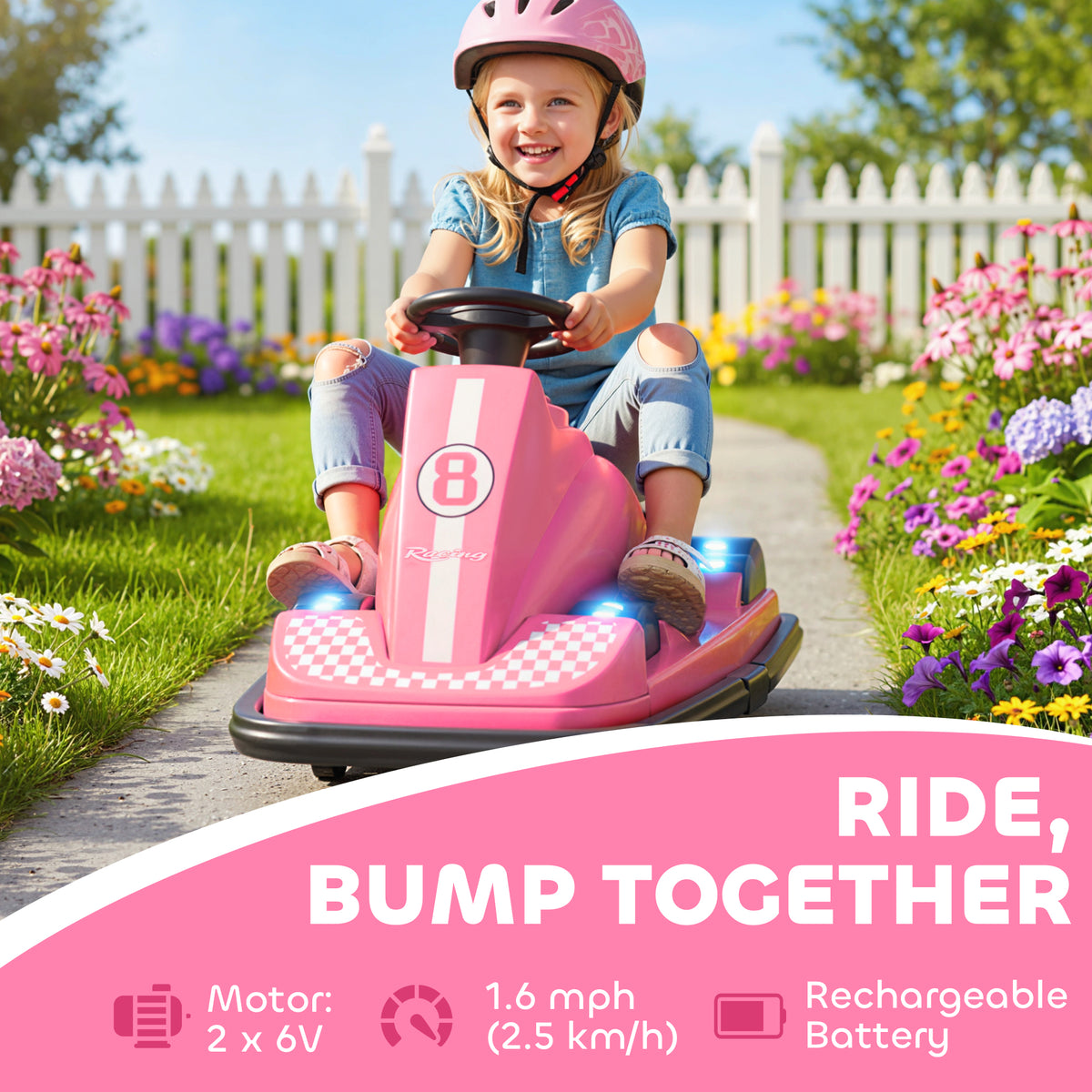 Voiture tamponneuse électrique pour enfants rotation 360