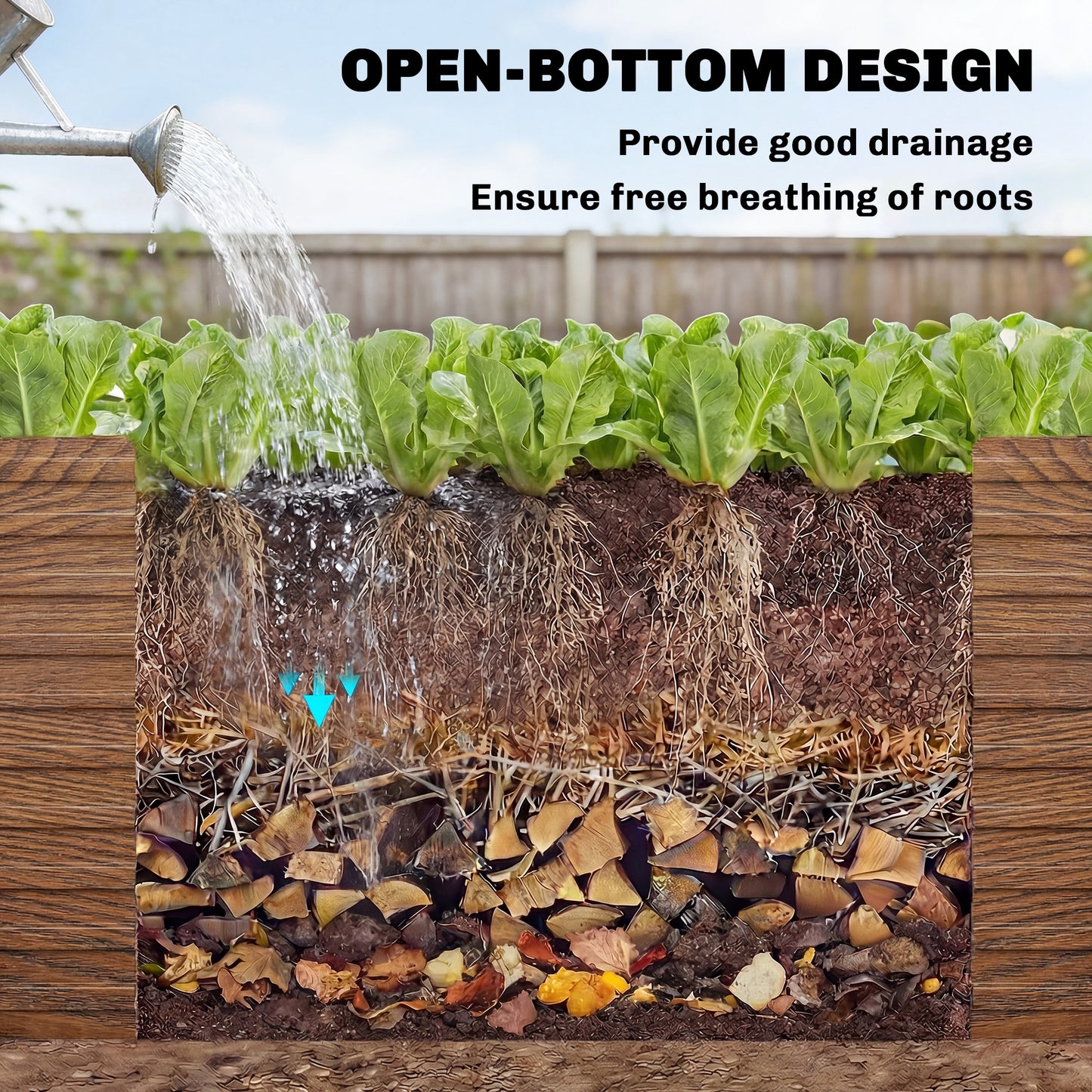 Outsunny 240x120x60cm Raised Garden Bed - Black Galvanized Planter