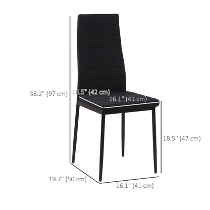 Chaises de salle à manger rembourrées ensemble de 4