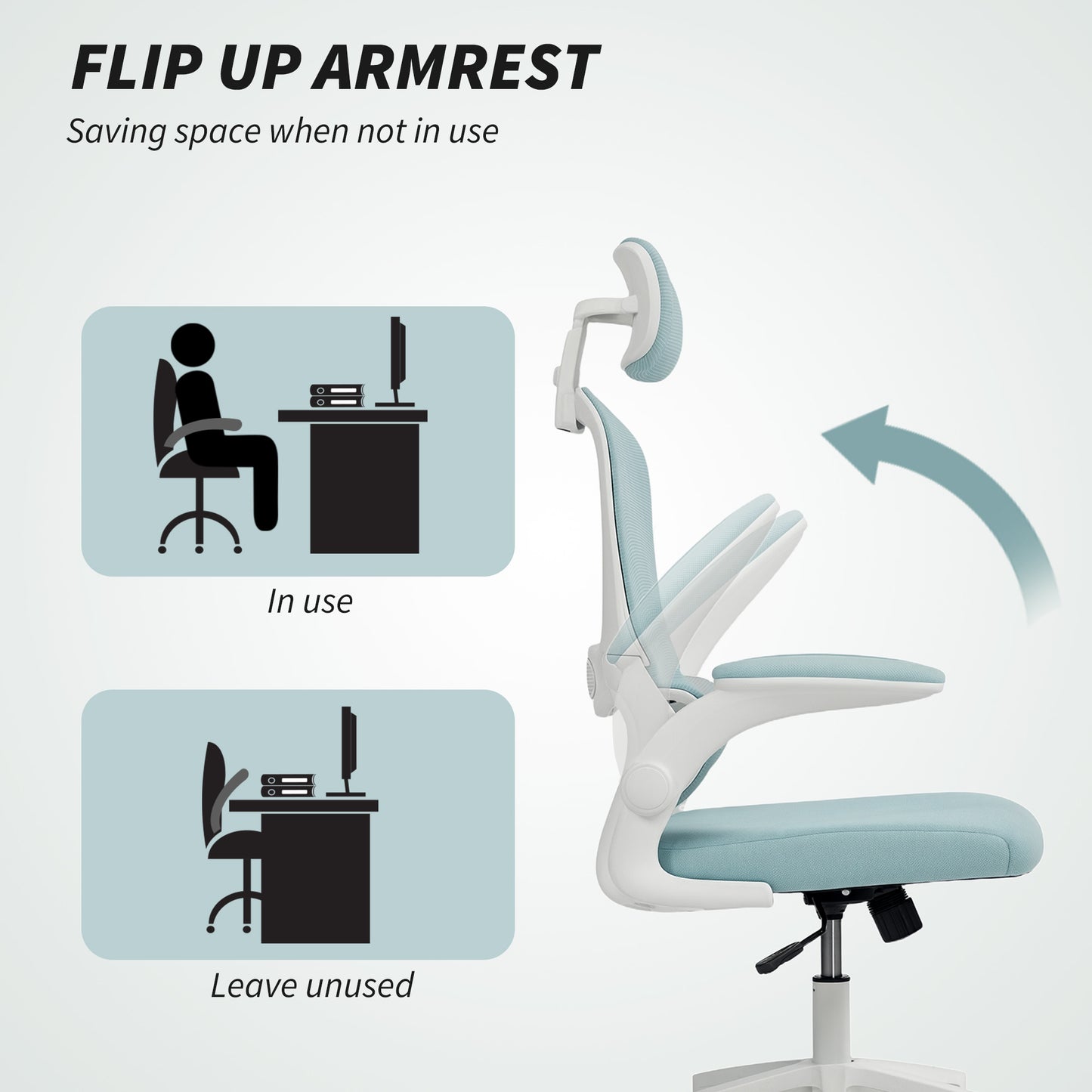 Chaise bureau ergonomique dossier haut appui-tête rotatif