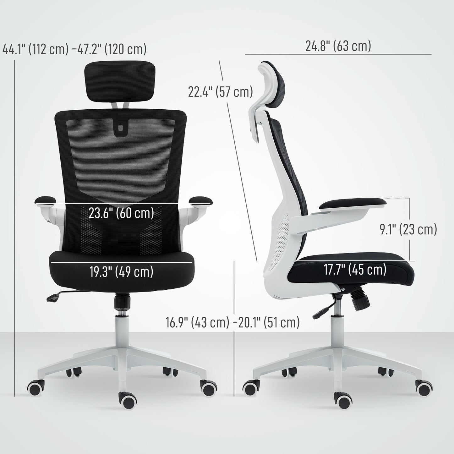Chaise de bureau ergonomique avec support lombaire réglable