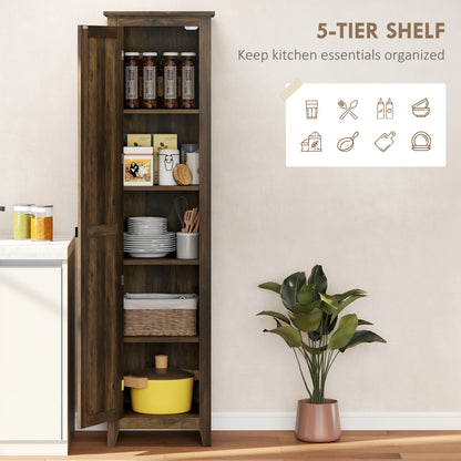 Armoire garde-manger cuisine 5 tablettes porte de grange 170cm
