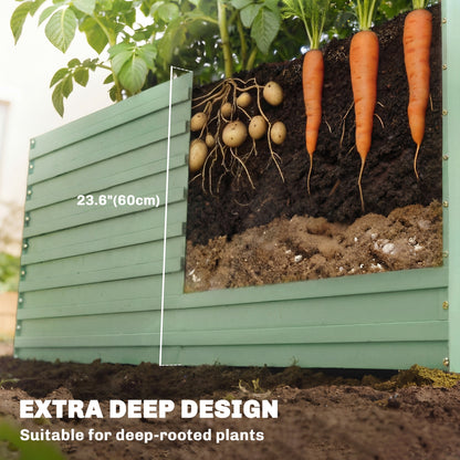 Bac jardinage surélevé galvanisé extra profond 152x91x60cm