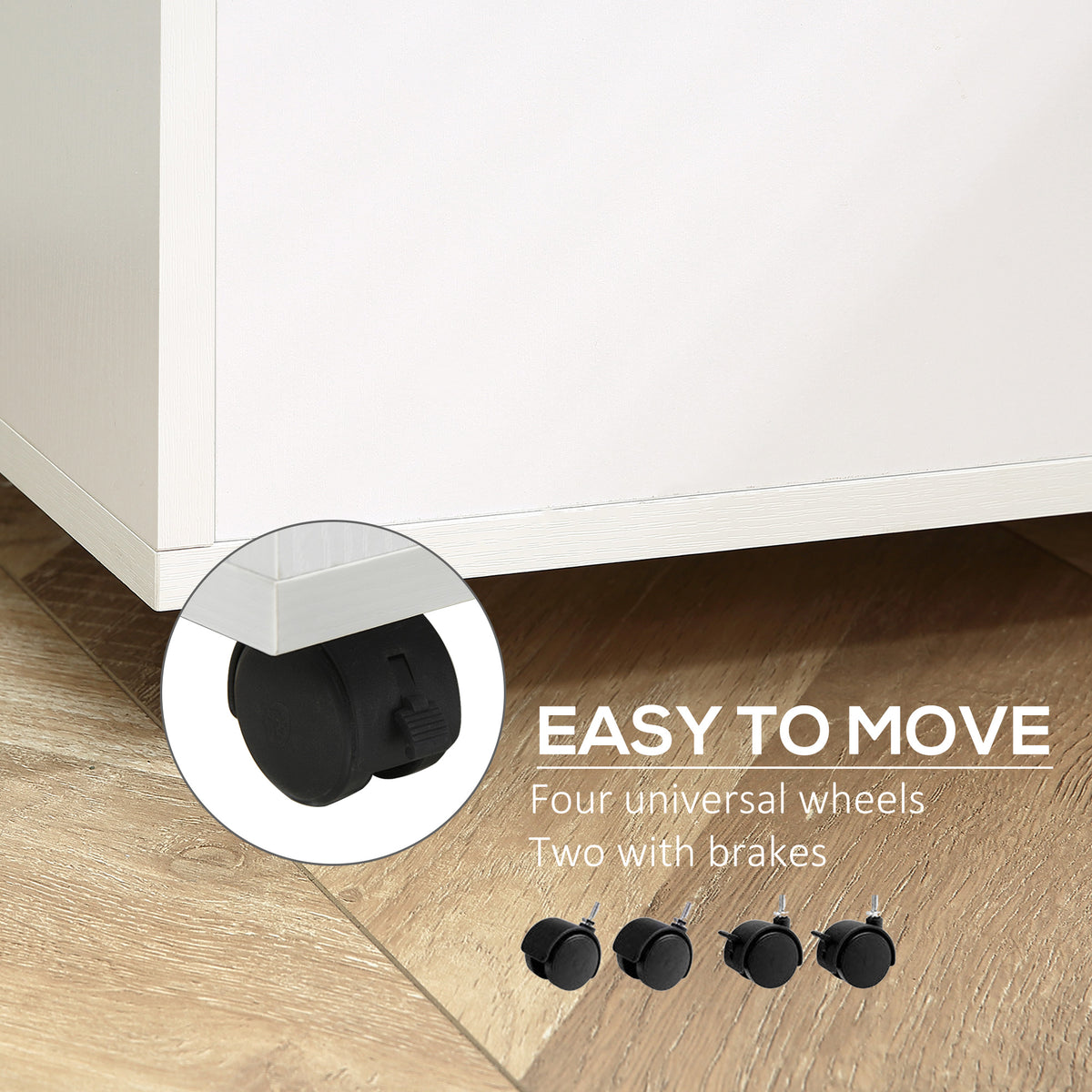 Caisson de bureau mobile verrouillable