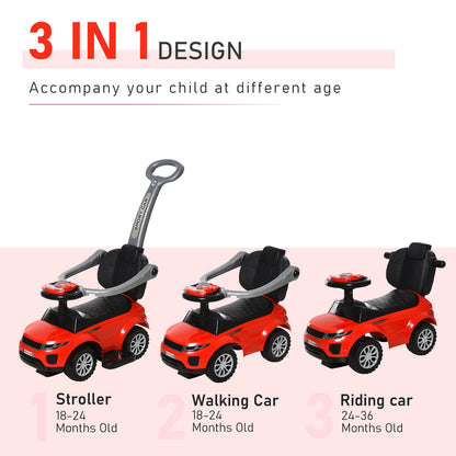 Voiture porteur pousseur 3 en 1 pour tout-petits
