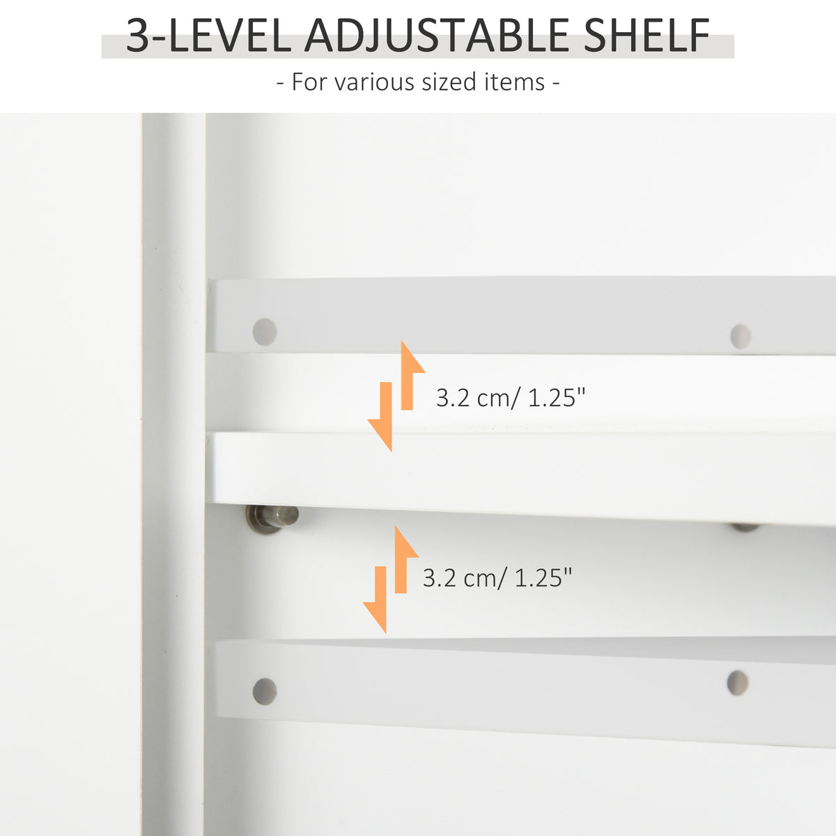 Armoire murale de salle de bain avec étagère réglable