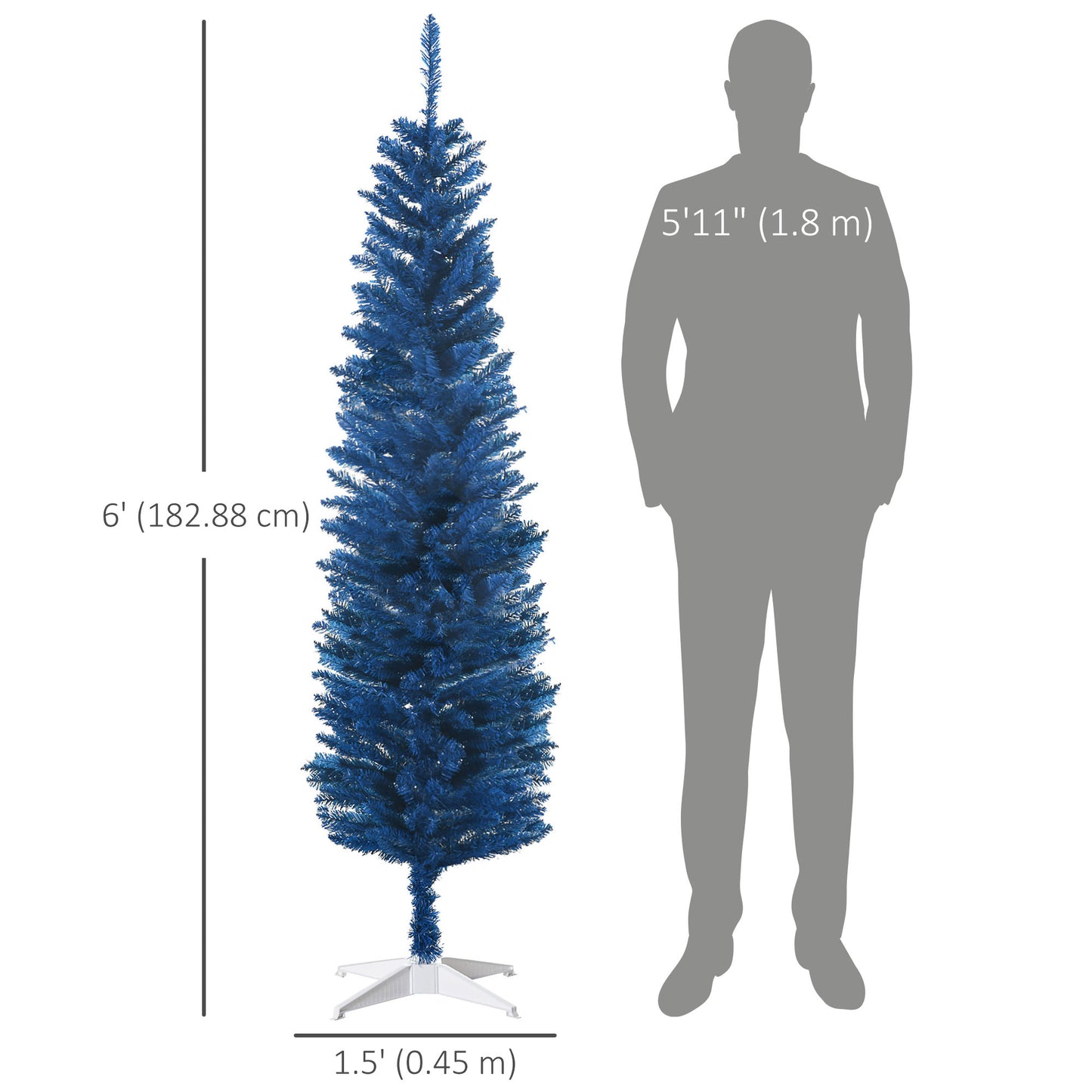 Sapin de Noël crayon artificiel 6 pi